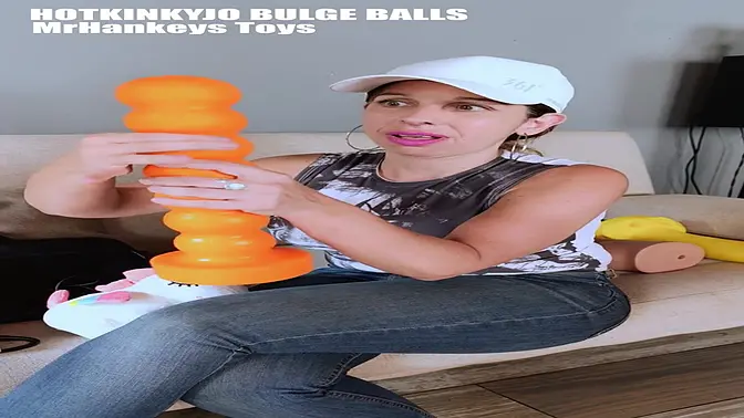 KinkyJO reviews massive bulge balls dildo