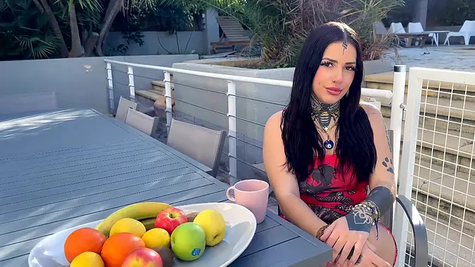 Laeticia Takes a Big Dick Deepthroat and Doggystyle