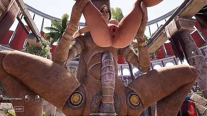 Lara Croft gets huge cock in 3D anime gangbang