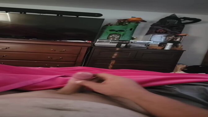 Large white cock POV masturbation with multiple cum shots