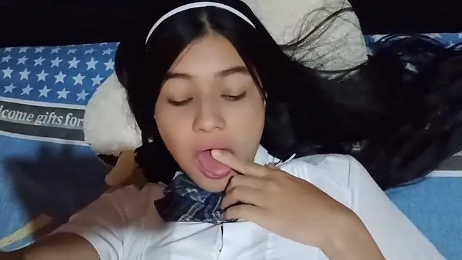 Latina babe wanks with homemade toy, big butt on display