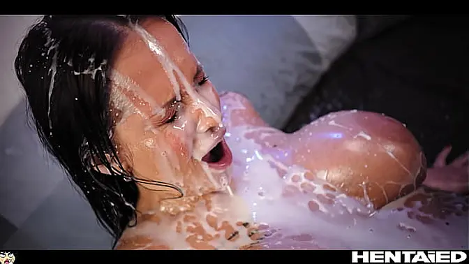 Latina babe with huge tits gets DP and creampie in wild bondage session