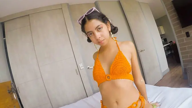 Latina model gets huge cock in her ass