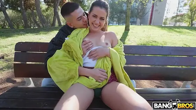 Latina slut gets pounded in public by big cock