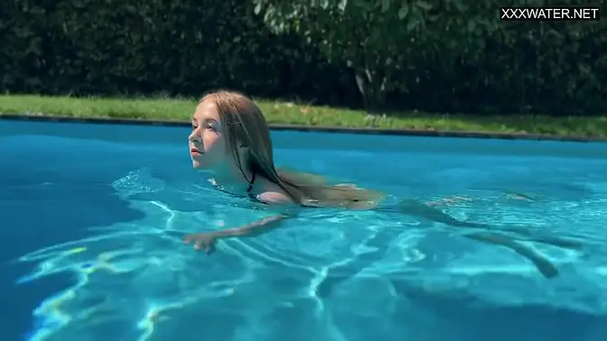 Latvian Teen Blondes: Poolside Ass Pounding