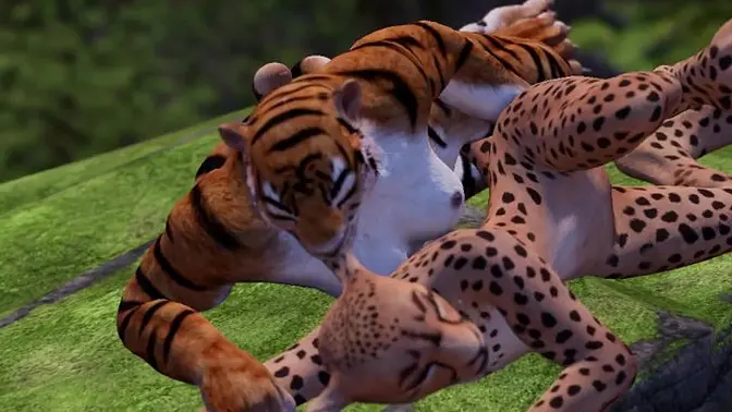 Lesbian Furries in Heat: Black Mistress and Her Biting Blonde