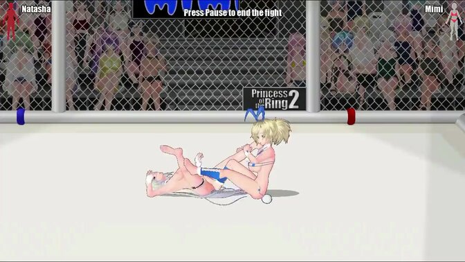Lesbian ladies enjoy hot action in Princess of Ring 2 hentai game