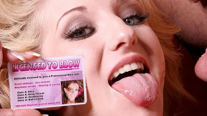 Licensed to Blow - Blonde Step Mom Gets Deepthroated