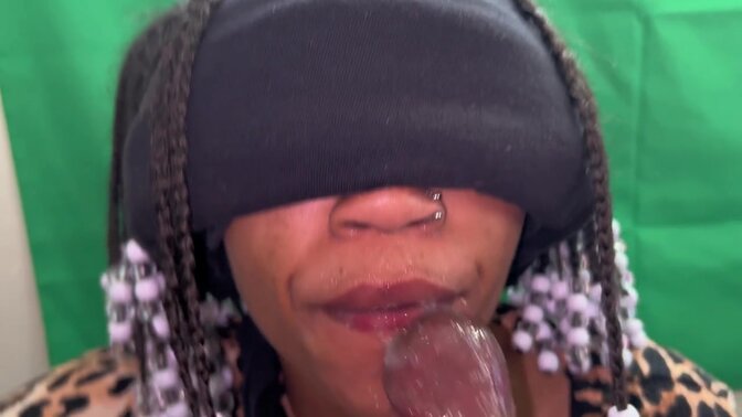 Lightskin GF gives POV blowjob and swallows his huge load