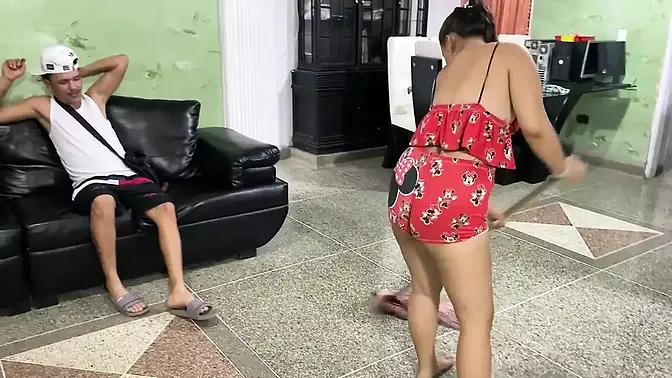 Lonely 18-year-old amateur Latina gets fingered by her milf