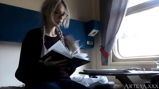 Lonely hottie with huge titties finds ways to entertain herself on the train