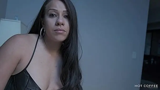 Lonely Latina babysitter squirts and gets doggystyle POV BJ