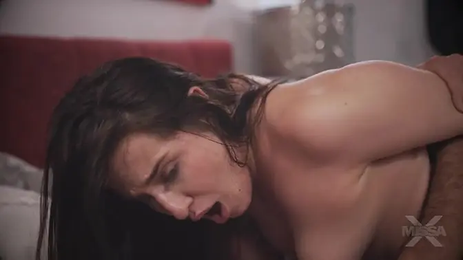 Longhaired Aubree gets teased and pleasured by MissaX