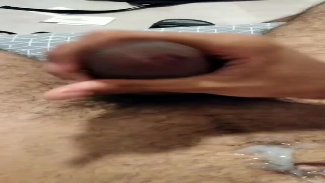 Lucky solo guy jerks it to a massive cumshot