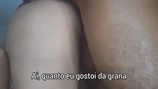 Man's load makes amateur girl poop on him