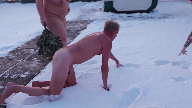 Married couples explore wild snow-bound swinging orgies with pee play and