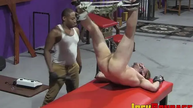 Master Axel Rodi ties up and electro plays with AJ's hairy ass