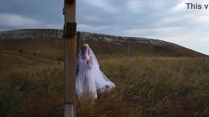 Mature amateur finds a cross in nature and gets seduced