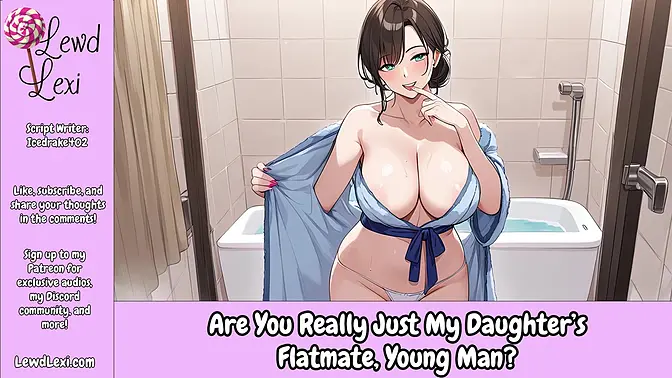 Mature MILF flatmate gives hot blowjob and rides cock