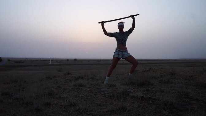 Mature stepmom Katana undresses and gets naked for a steamy homemade session 