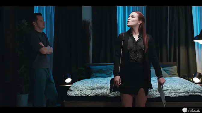 Mesmerized redhead landlady controlled by tenant