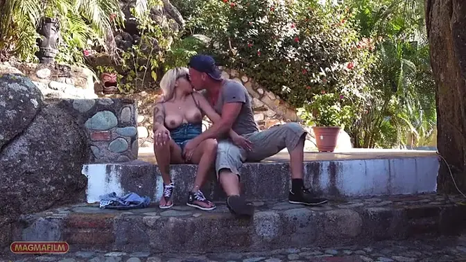 Mexican slut gets outdoor fuck with sunglasses on