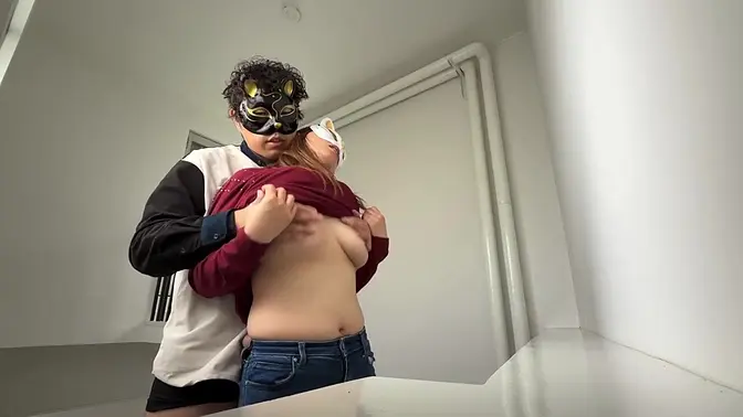 MILF Japanese coworker cheats on hubby and gets a creampie