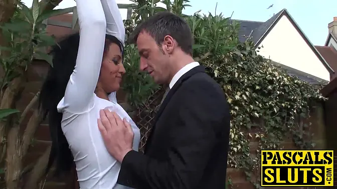 MILF Louise Kay gets tied up and fucked hard in doggy style