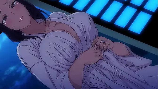 MILF Miyjima Tsubaki under hypnosis: threesome & creampie