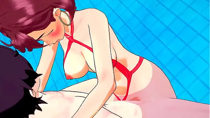 Momo Ayase's 3D poolside gangbang