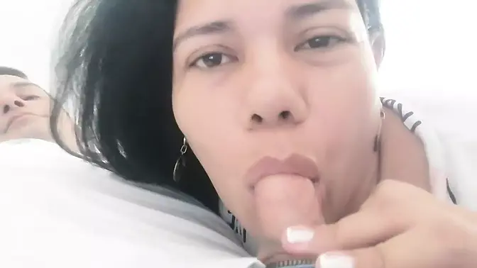 Morning office worker swallows deepthroat