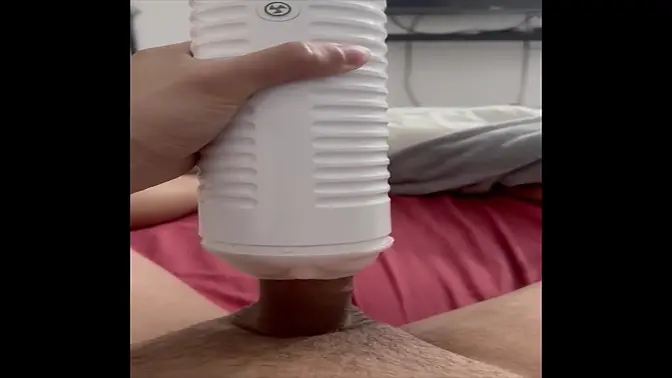 Muscular man jacks off with big cock to lovense