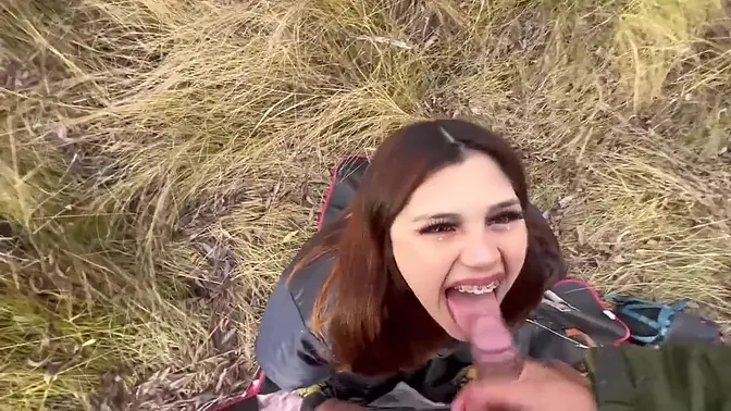 My 18 year old nerdy Latina GF deep throats and swallows my load