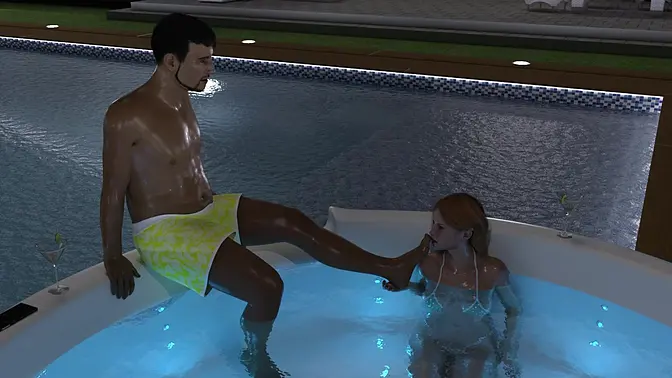 My boyfriend ′s Wife #48 - As part of the dare &mdash;  John licked Jennifer and Justine′s feet - highlight