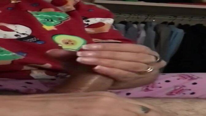 My lovely wife gives a slow and relaxing handjob 