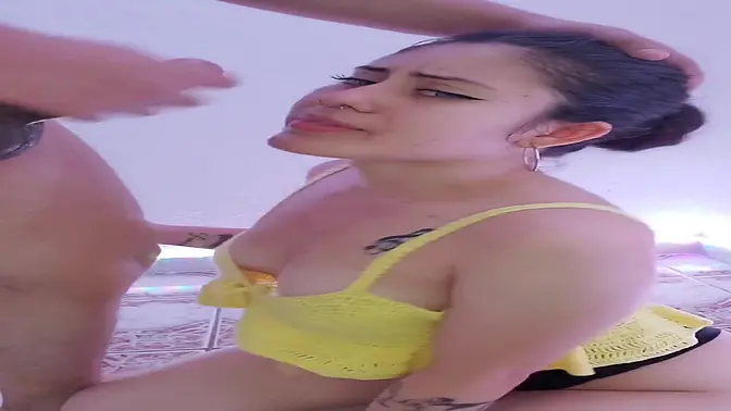 My Neighbor's Wifey Throttles My Massive Cock at Home