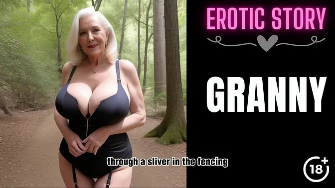 Mysterious GILF seduces in the garden