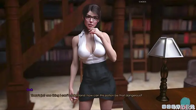 Mysterious MILF with perfect tits plays a sexy roleplay game