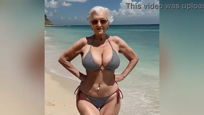 Naughty GILF shows off bikini, talks dirty and goes nude