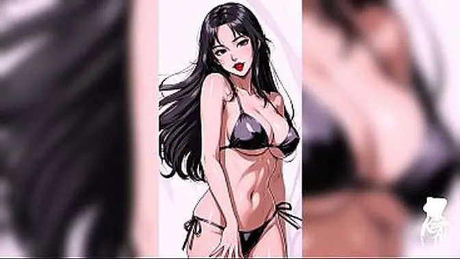 Naughty girl shaking her ass and giving her boyfriend a hard-on (IA Generated)