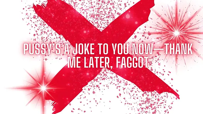 Naughty girl spins around in the bedroom, scaring her fag with dirty talk and teasing