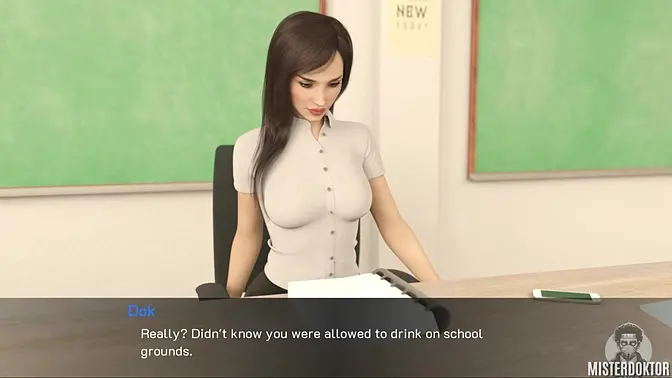 Naughty MILF and Teen play roleplay massage game