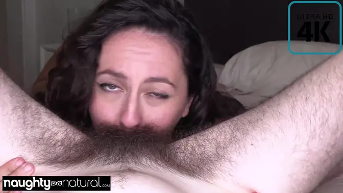 Naughty MILF with super hairy bush