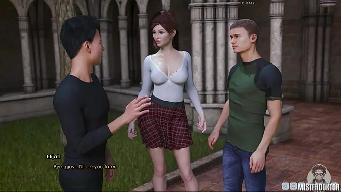 Naughty Redhead Teen in Sexy Outfit Teases MILF