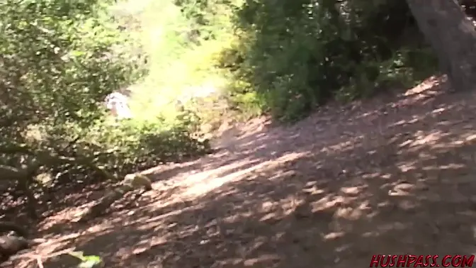 Naughty Renee Jordan Gets Railed On A Public Nature Trail