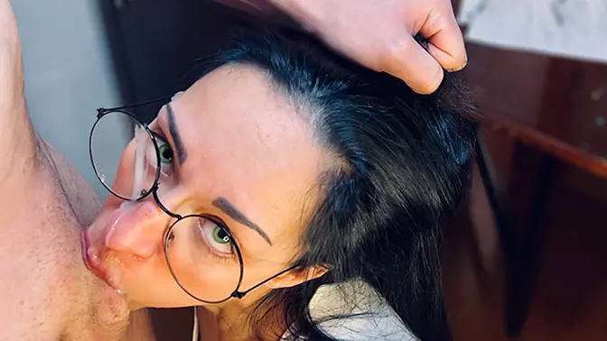 Naughty Russian babe gets her ass fucked and facialed in luxury classroom