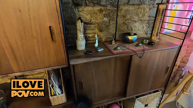 Neighbor Geisha Kyd gives hot, juicy blowjob and footjob