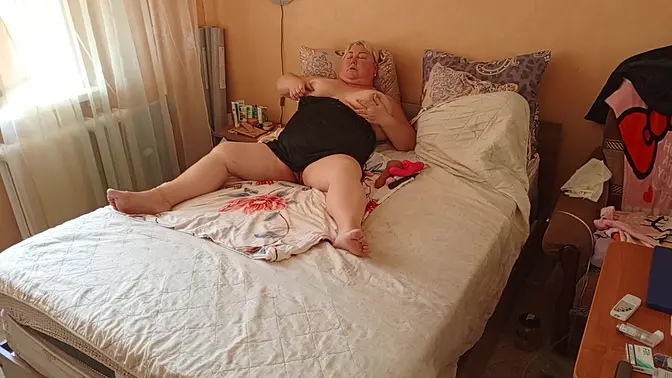 Neighbor's big meaty pussy and sex toys