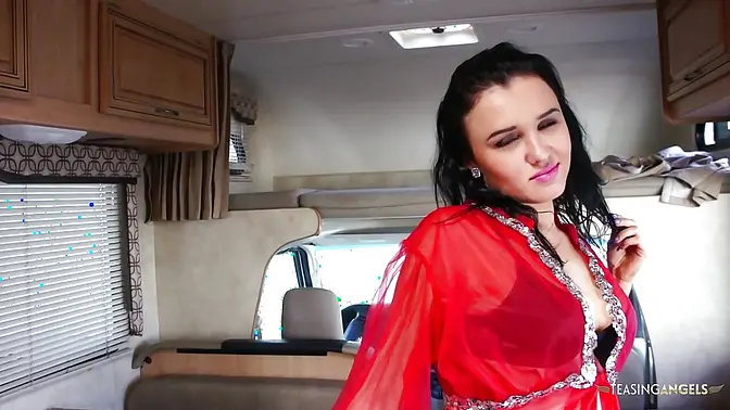 Neighbor's horny gaze on cheating wife's exposed goodies