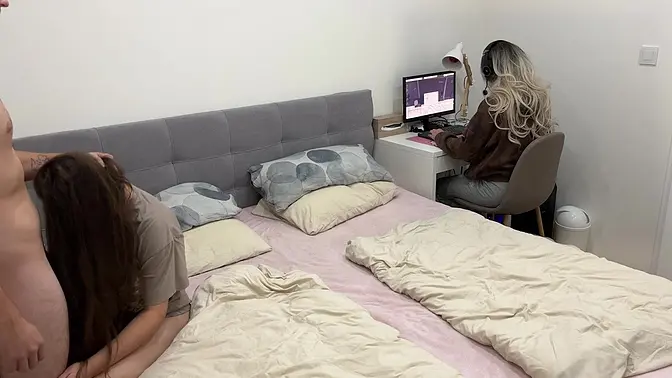 Neighbor's wife gives a sloppy POV blowjob before playing a sexy game